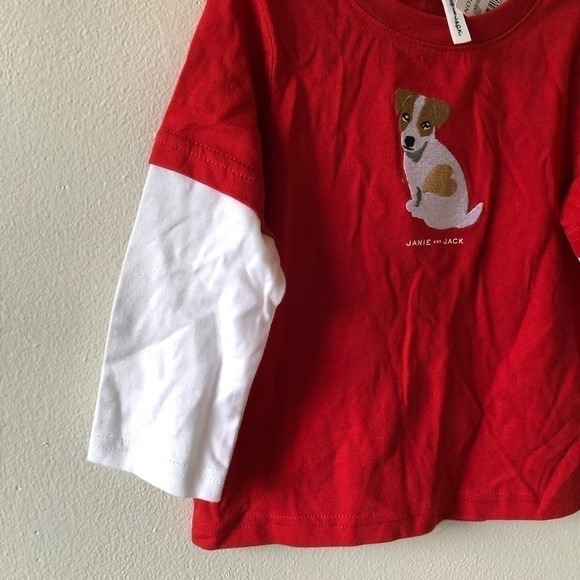 New Janie and Jack Red Dog Baby Top 12-18 M - Picture 4 of 7